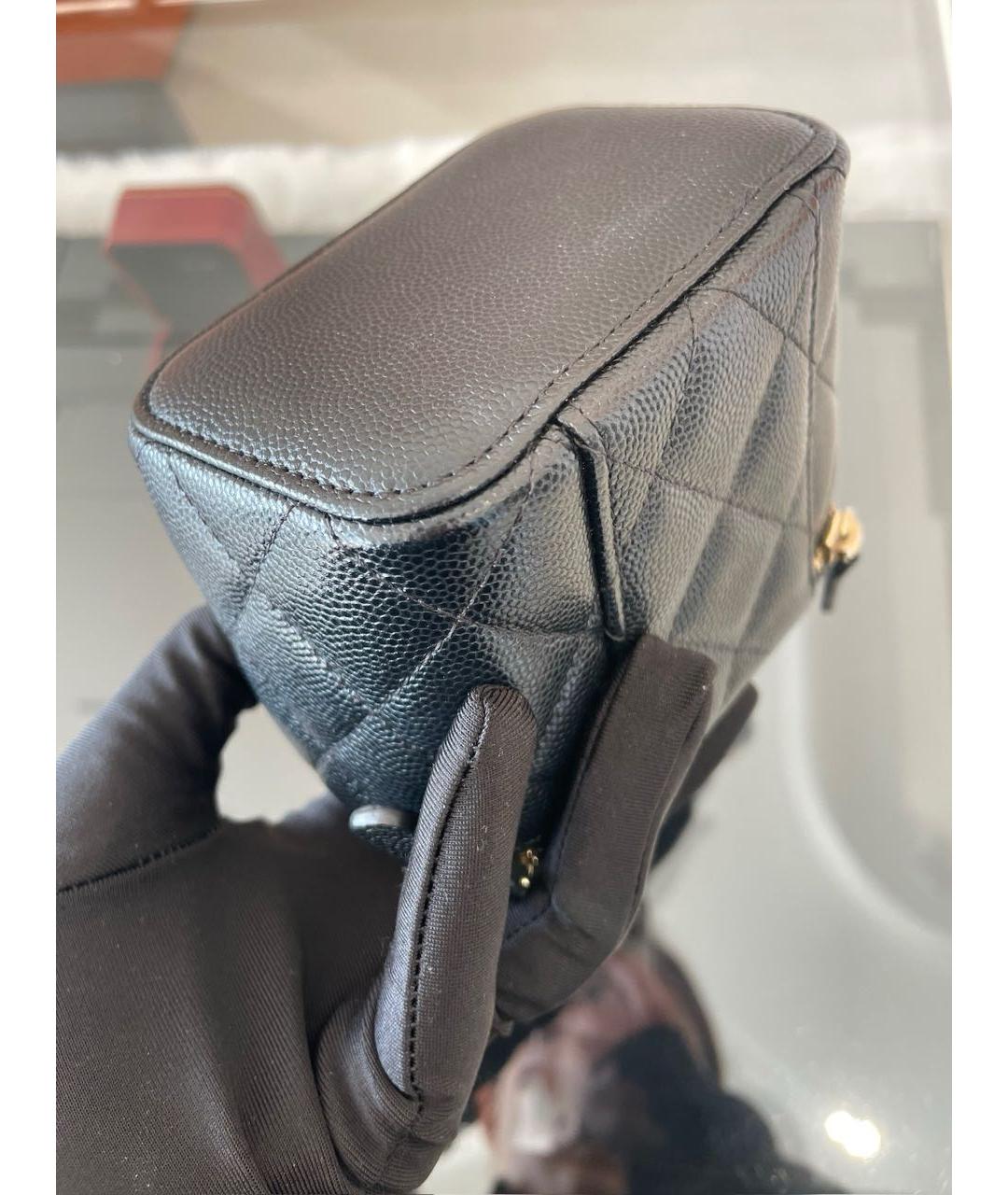 CHANEL Черная кожаная сумка через плечо, фото 8