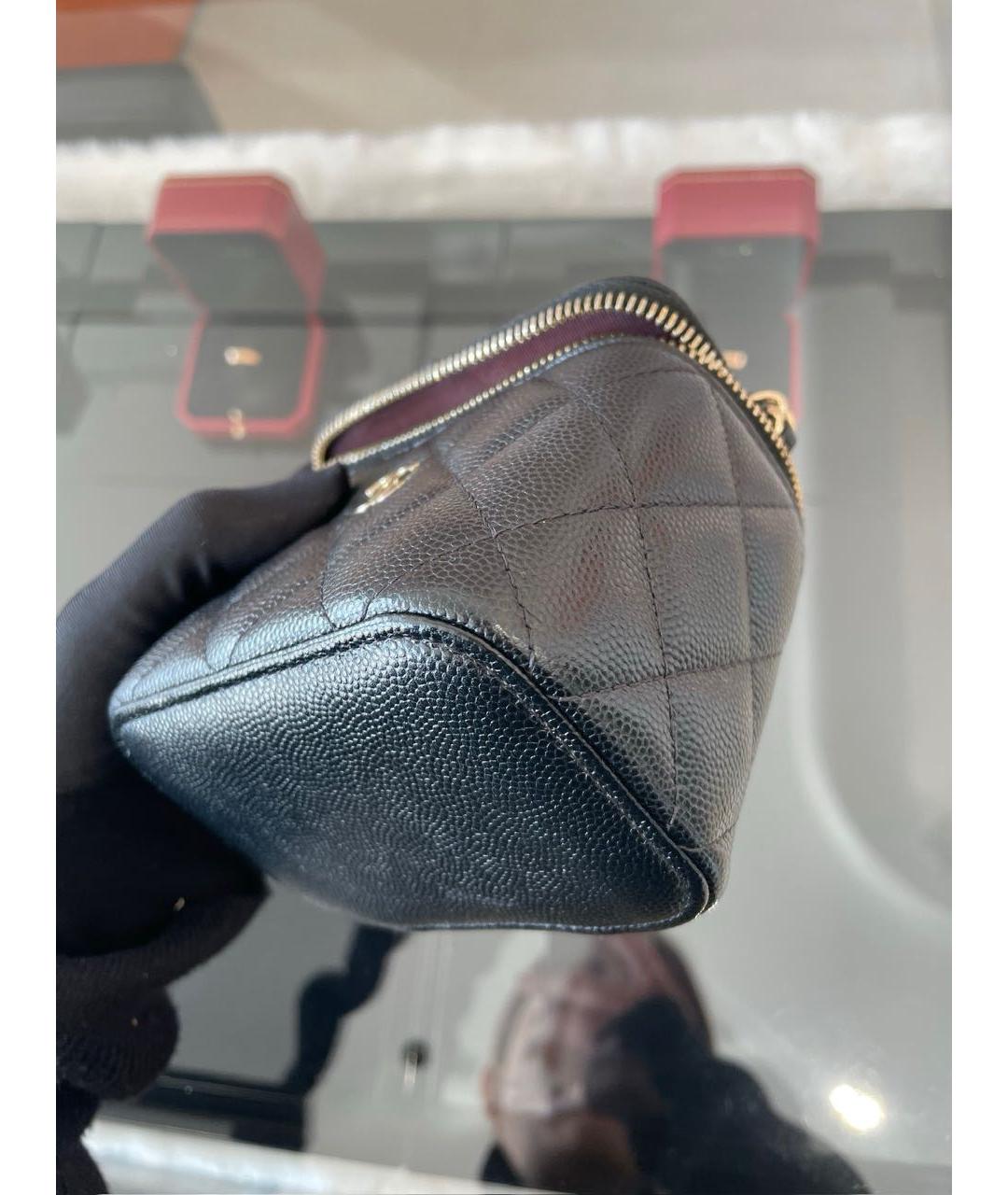 CHANEL Черная кожаная сумка через плечо, фото 6