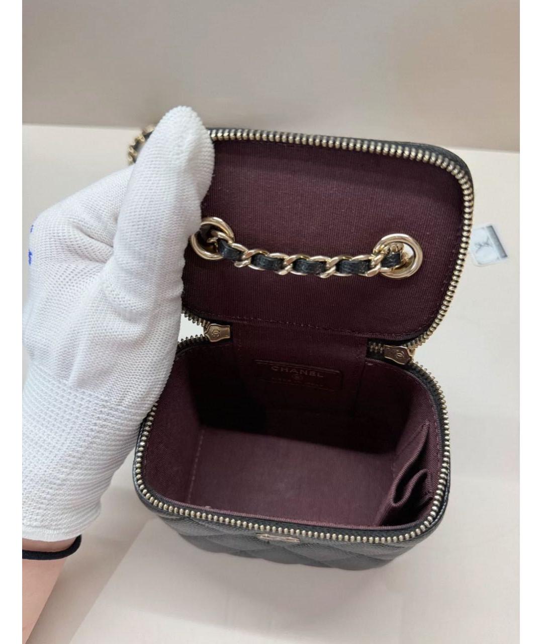 CHANEL Черная кожаная сумка через плечо, фото 4