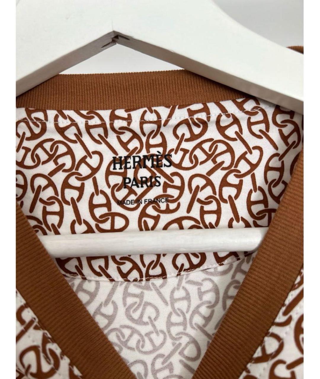 HERMES Белое хлопковое повседневное платье, фото 3