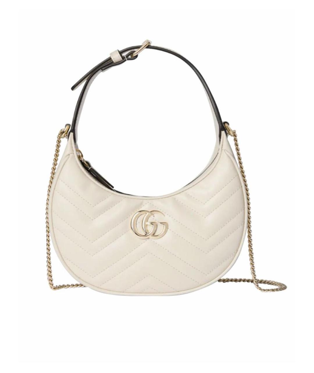 GUCCI Бежевая кожаная сумка с короткими ручками, фото 5