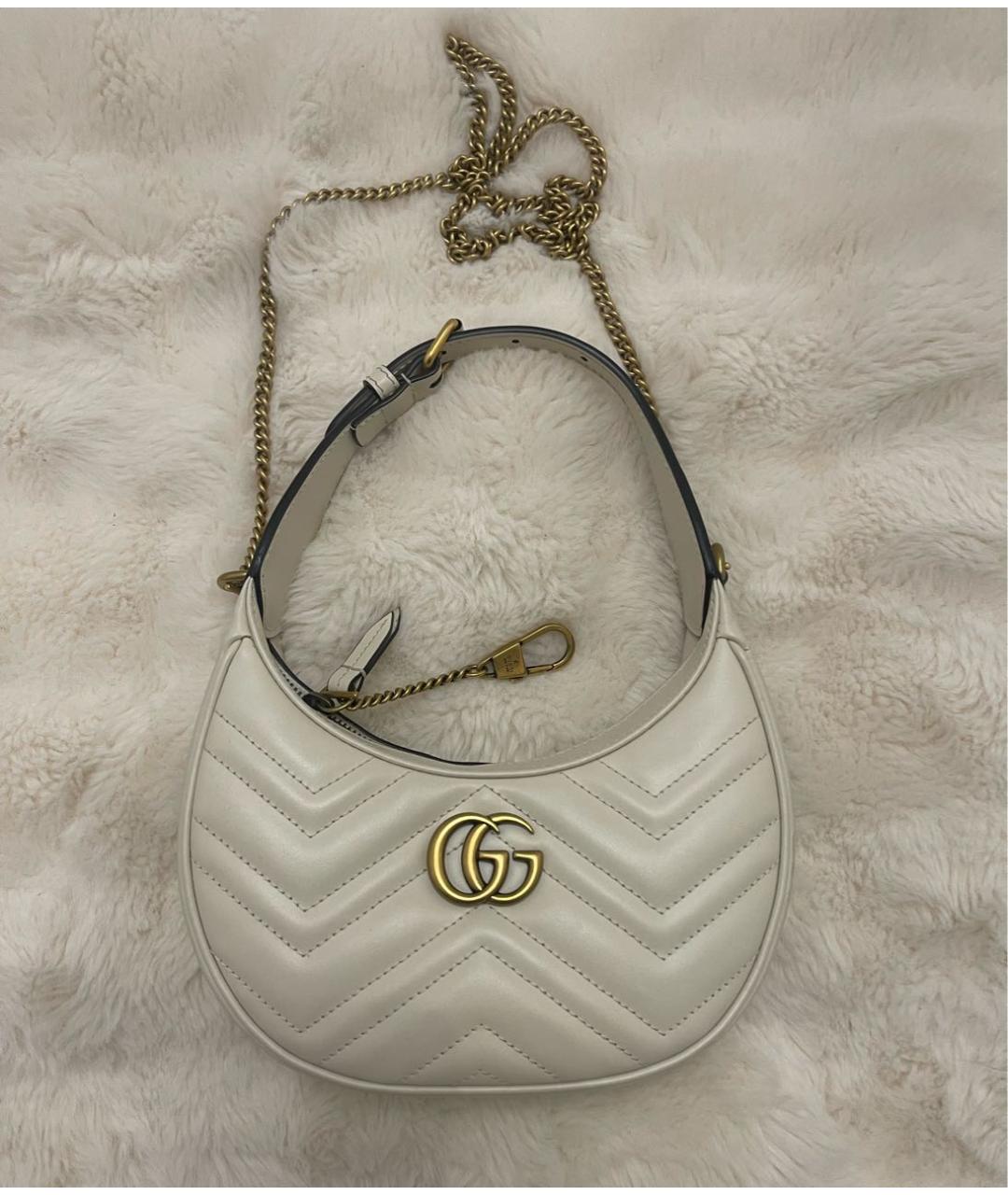 GUCCI Бежевая кожаная сумка с короткими ручками, фото 4