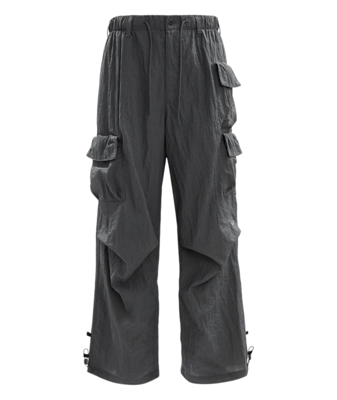 NIKE Серые хлопковые повседневные брюки, фото 1