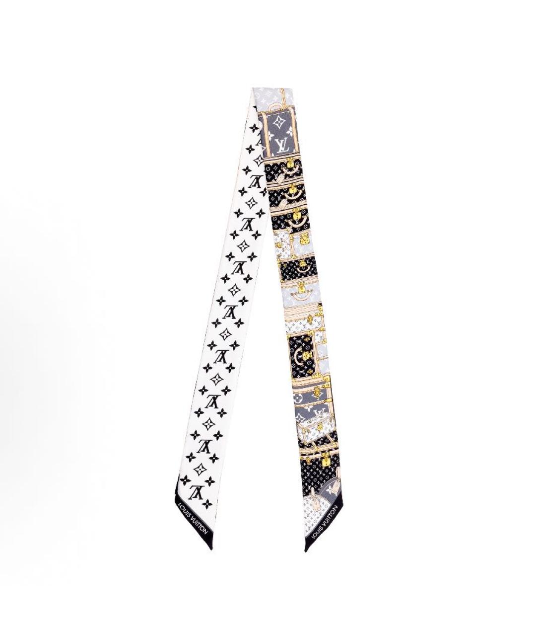 LOUIS VUITTON Белый шелковый платок, фото 3