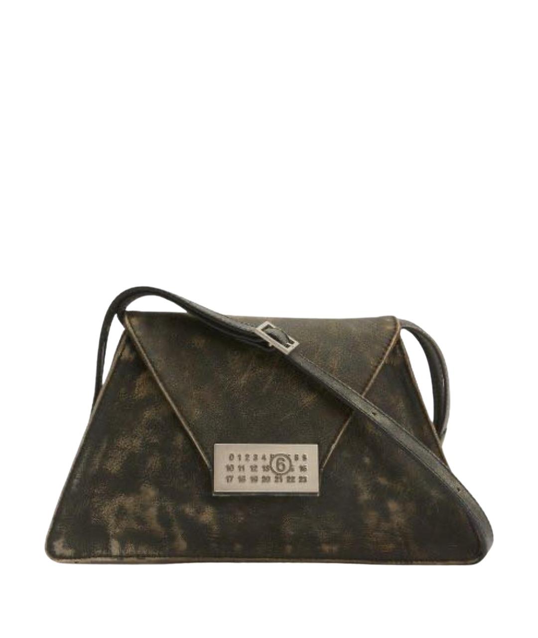 MM6 MAISON MARGIELA Хаки сумка через плечо из лакированной кожи, фото 1