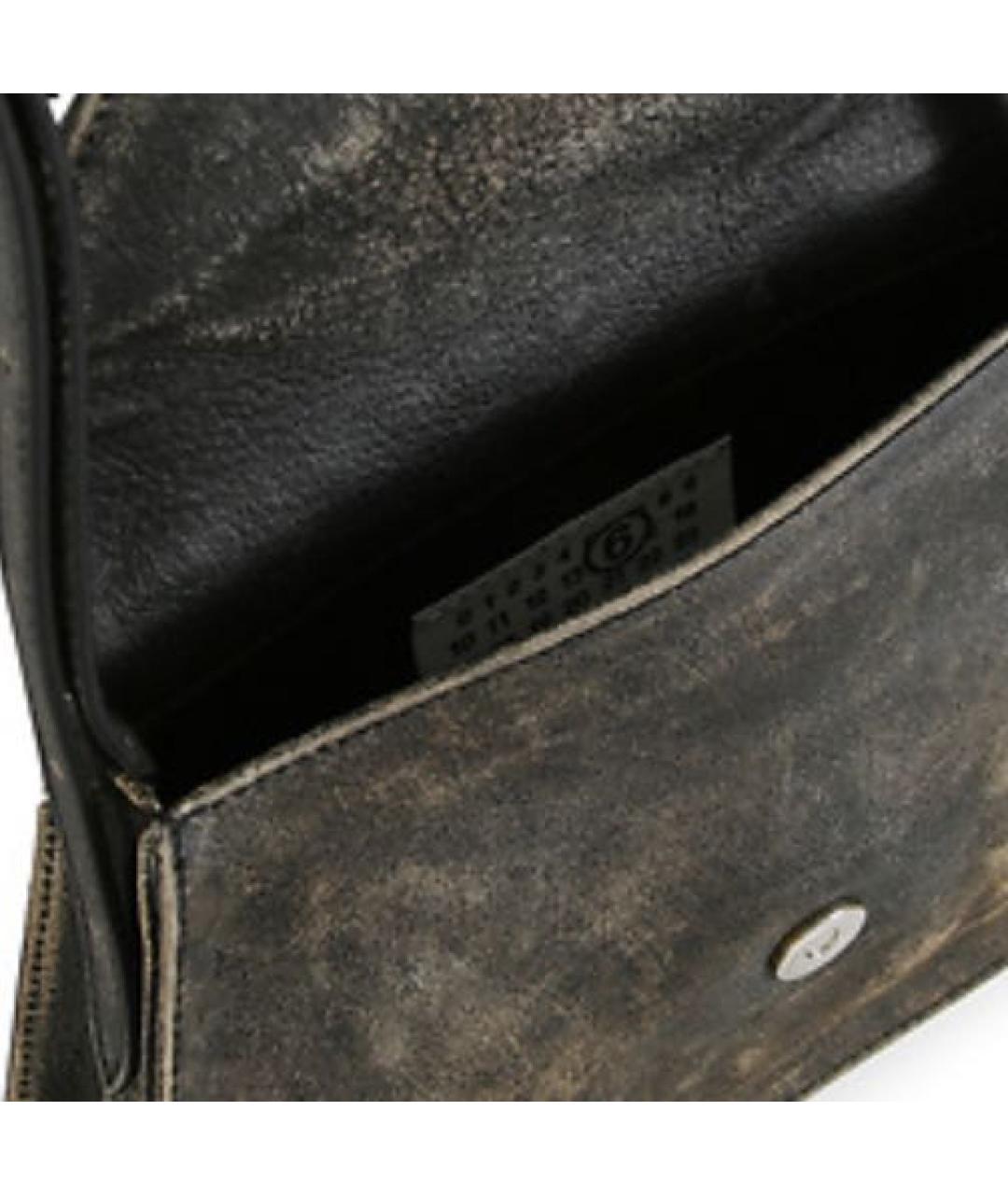 MM6 MAISON MARGIELA Хаки сумка через плечо из лакированной кожи, фото 4