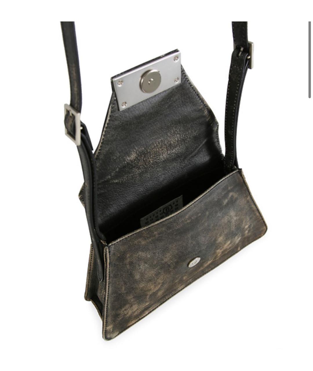 MM6 MAISON MARGIELA Хаки сумка через плечо из лакированной кожи, фото 3