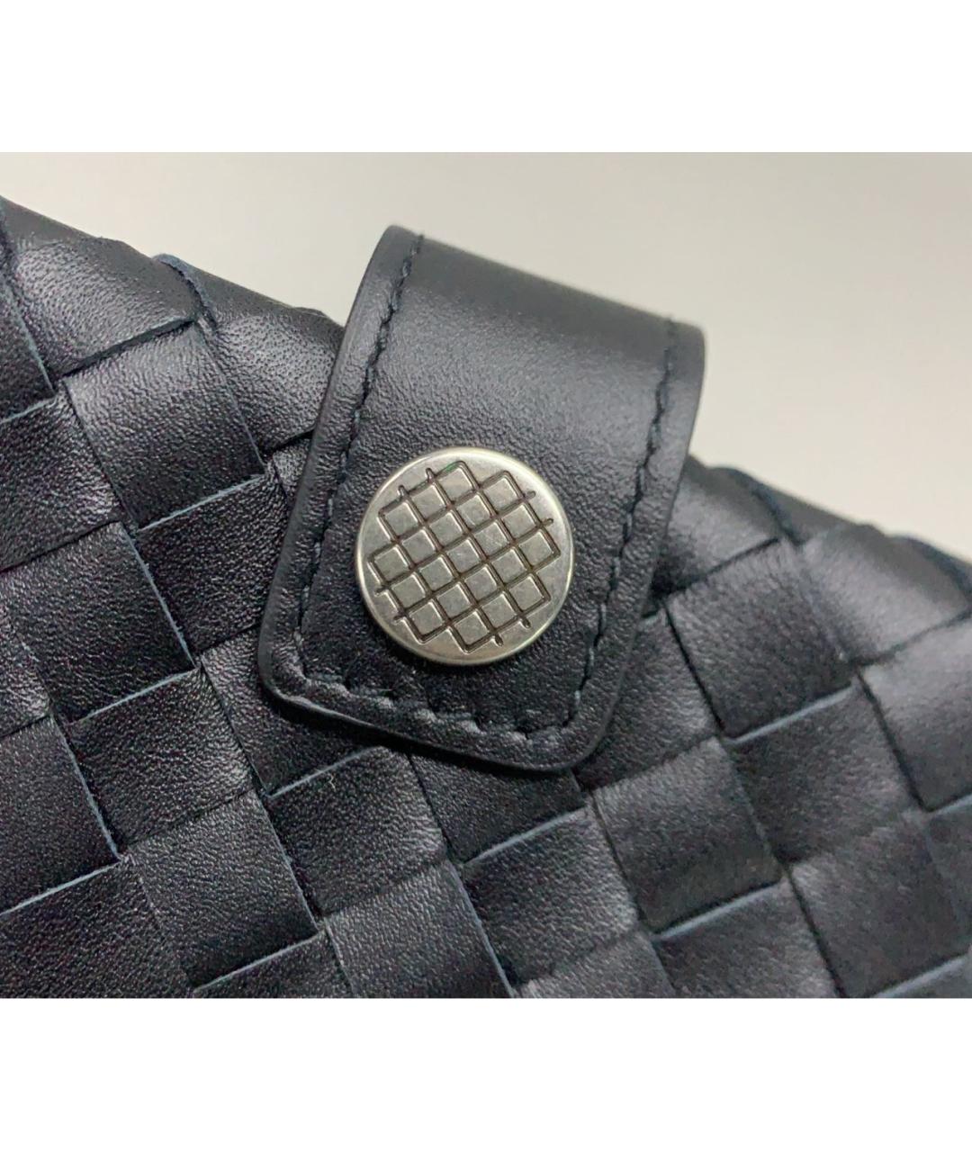 BOTTEGA VENETA Черная кожаная папка для документов, фото 3