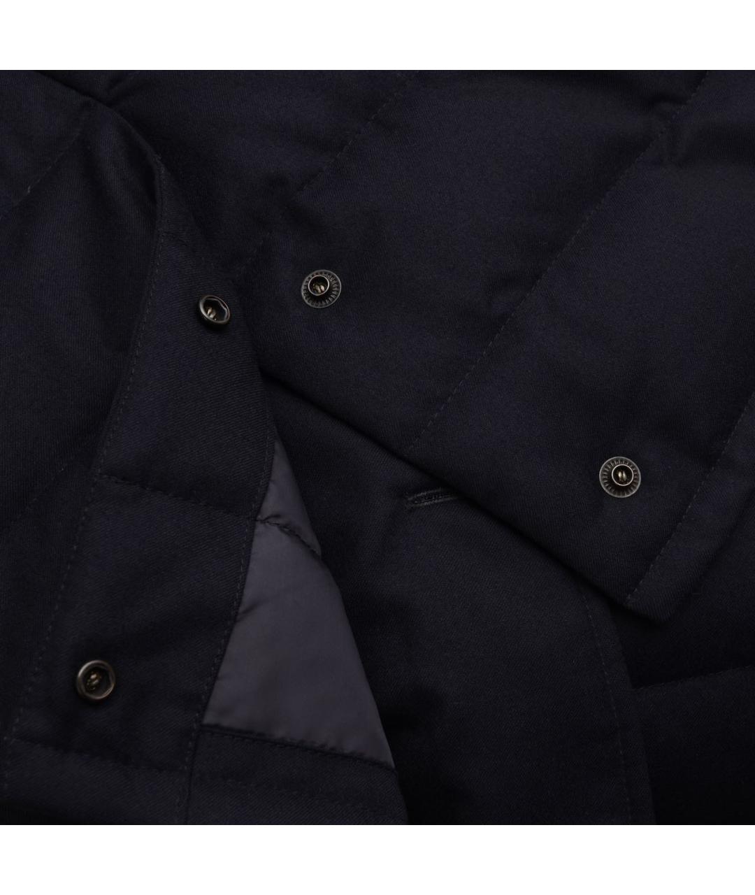 MONCLER Темно-синий шерстяной пуховик, фото 8