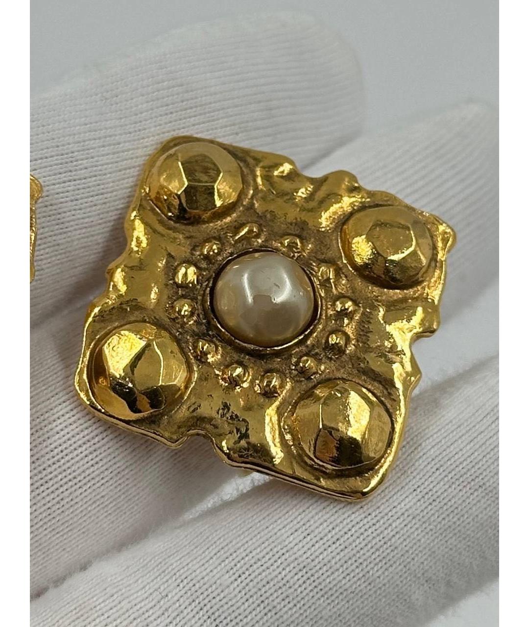 CHANEL Золотые позолоченные клипсы, фото 7