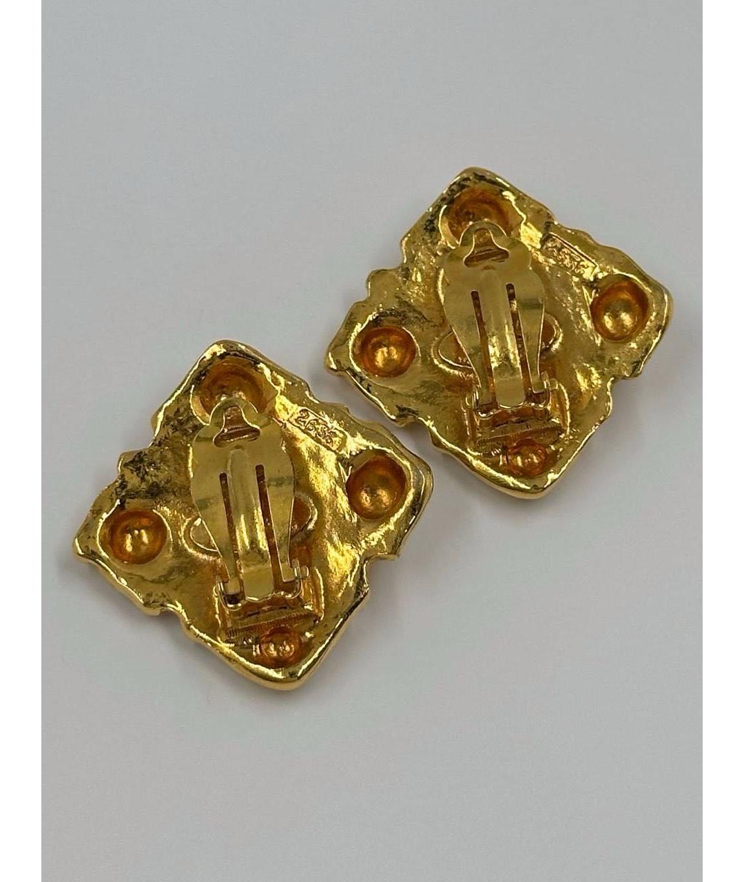 CHANEL Золотые позолоченные клипсы, фото 4