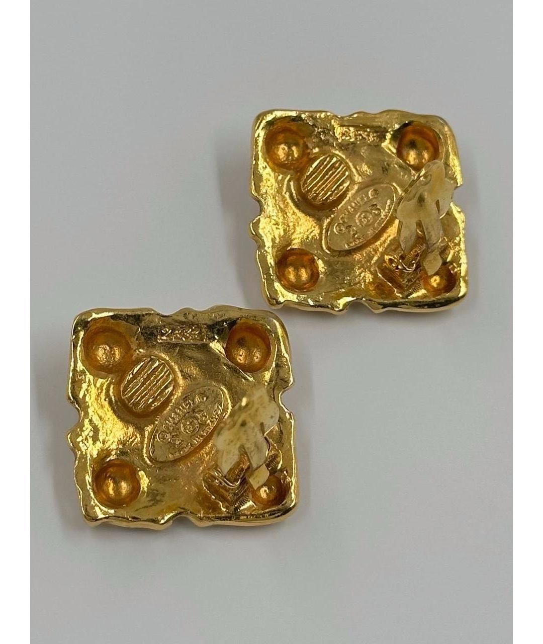 CHANEL Золотые позолоченные клипсы, фото 5