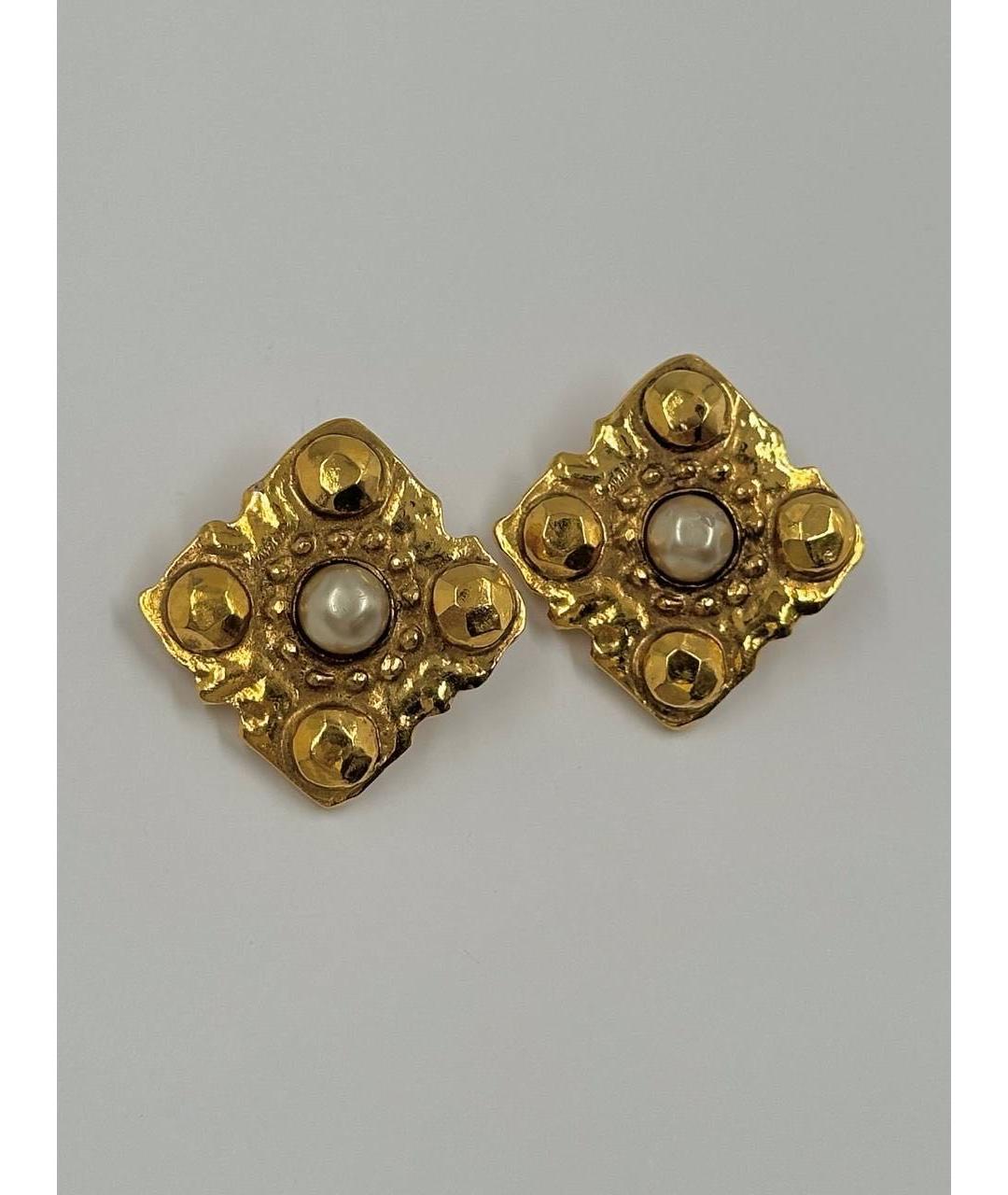 CHANEL Золотые позолоченные клипсы, фото 9