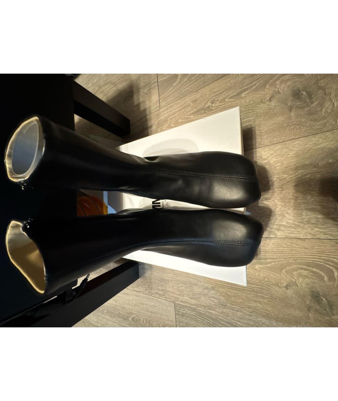 MM6 MAISON MARGIELA Черные кожаные ботильоны, фото 2