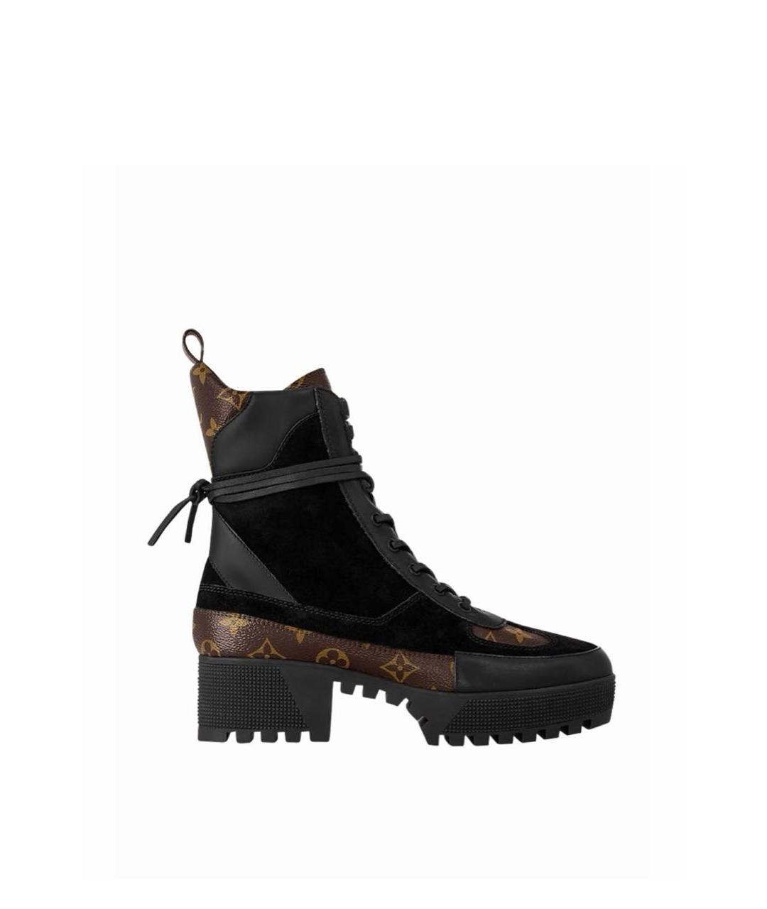 LOUIS VUITTON Коричневые кожаные ботинки, фото 1
