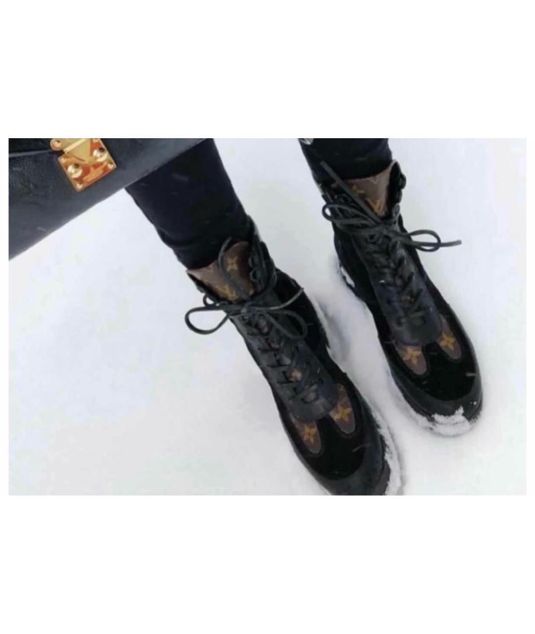 LOUIS VUITTON Коричневые кожаные ботинки, фото 4