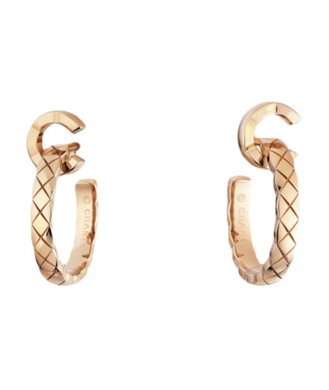 CHANEL Золотые серьги из желтого золота, фото 2