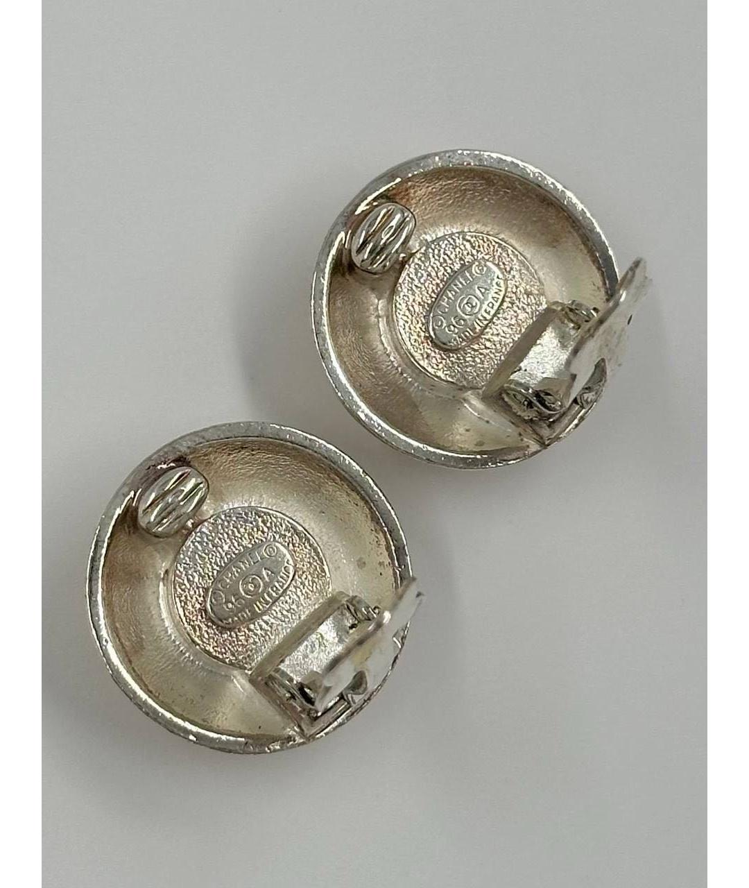 CHANEL Серебряные позолоченные клипсы, фото 2