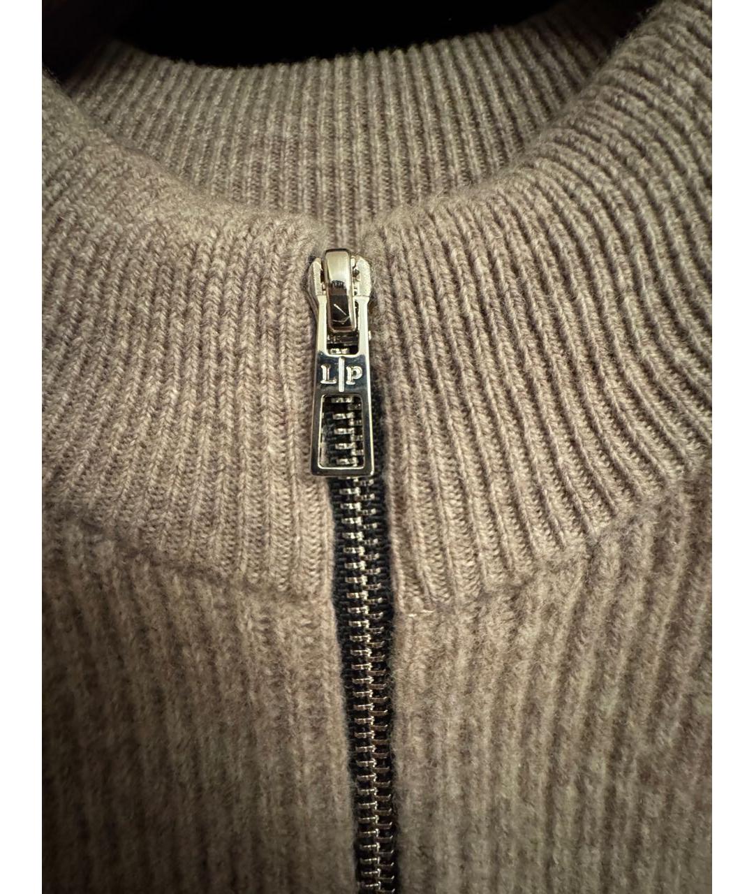 LORO PIANA Коричневый шерстяной кардиган, фото 4