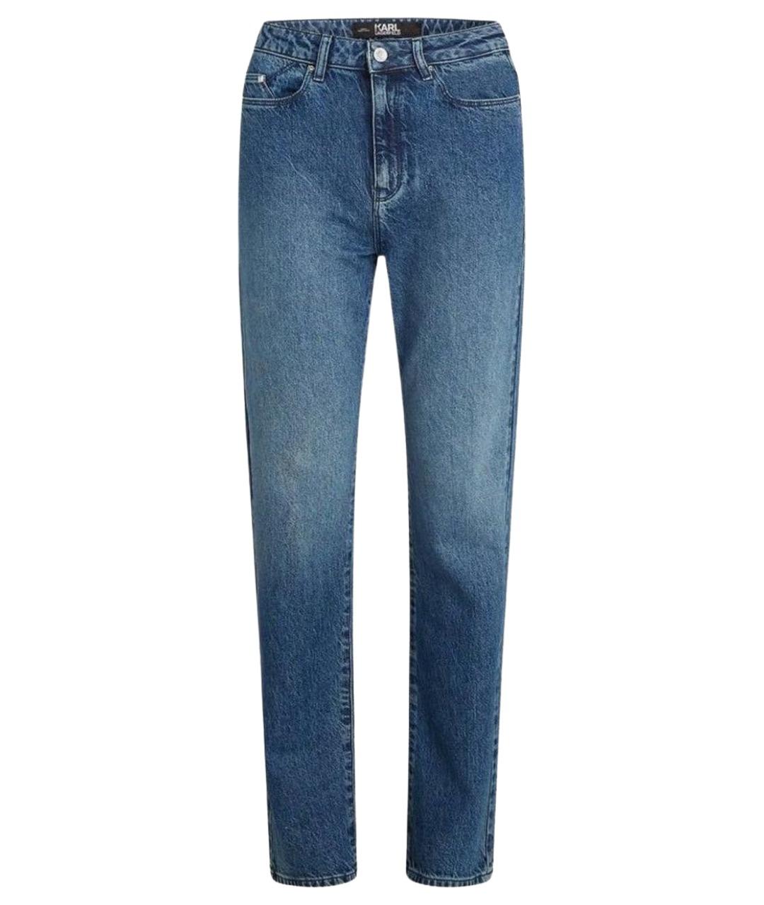 KARL LAGERFELD Синие хлопко-эластановые джинсы слим, фото 1