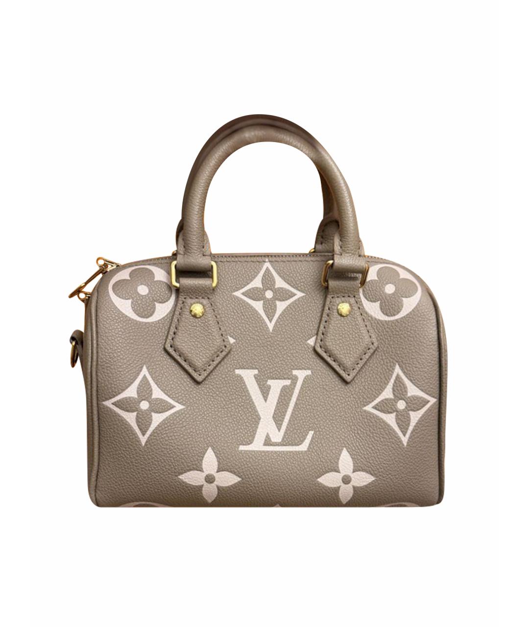 LOUIS VUITTON Бежевая кожаная сумка с короткими ручками, фото 1