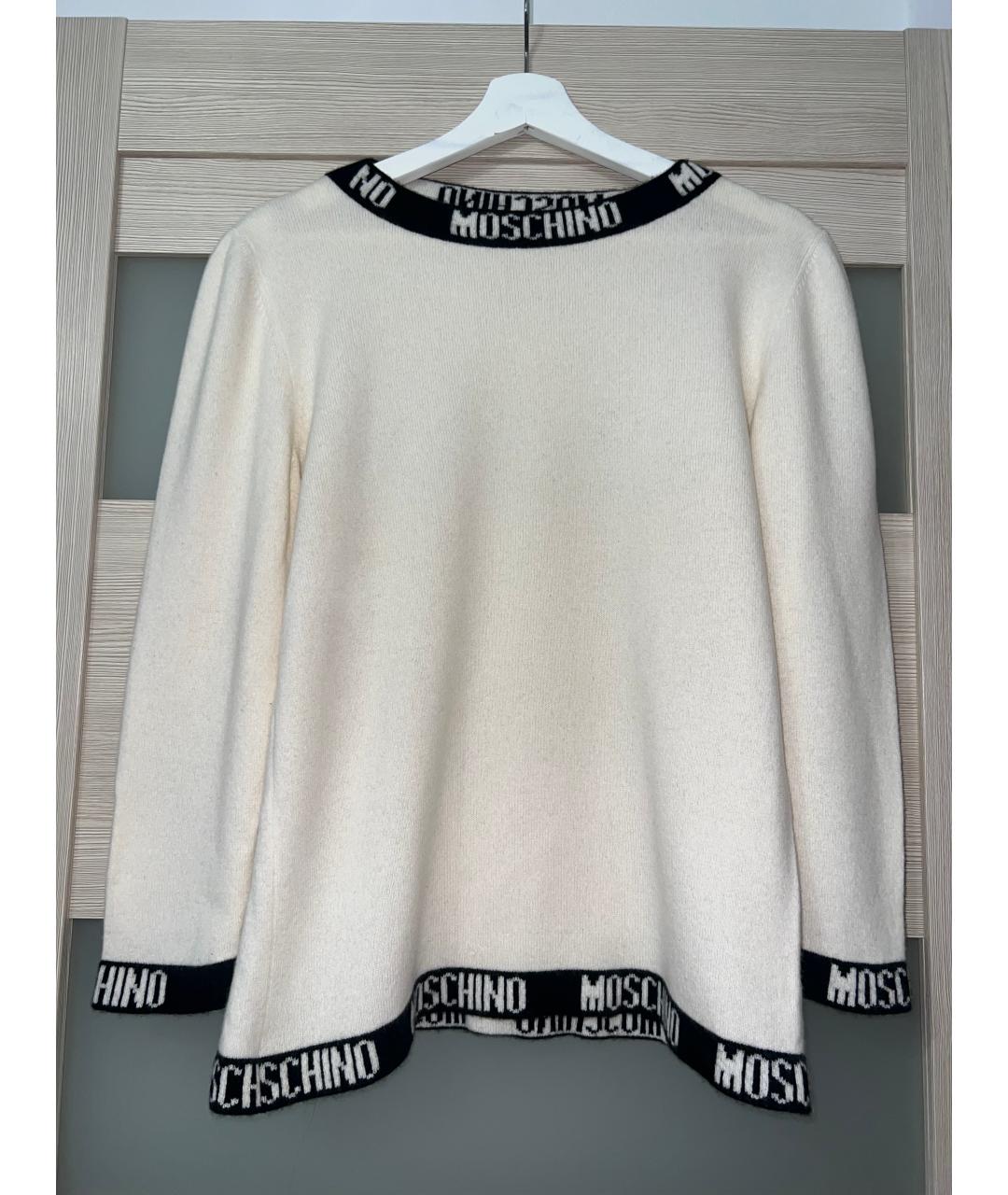 MOSCHINO Белый кашемировый джемпер / свитер, фото 7