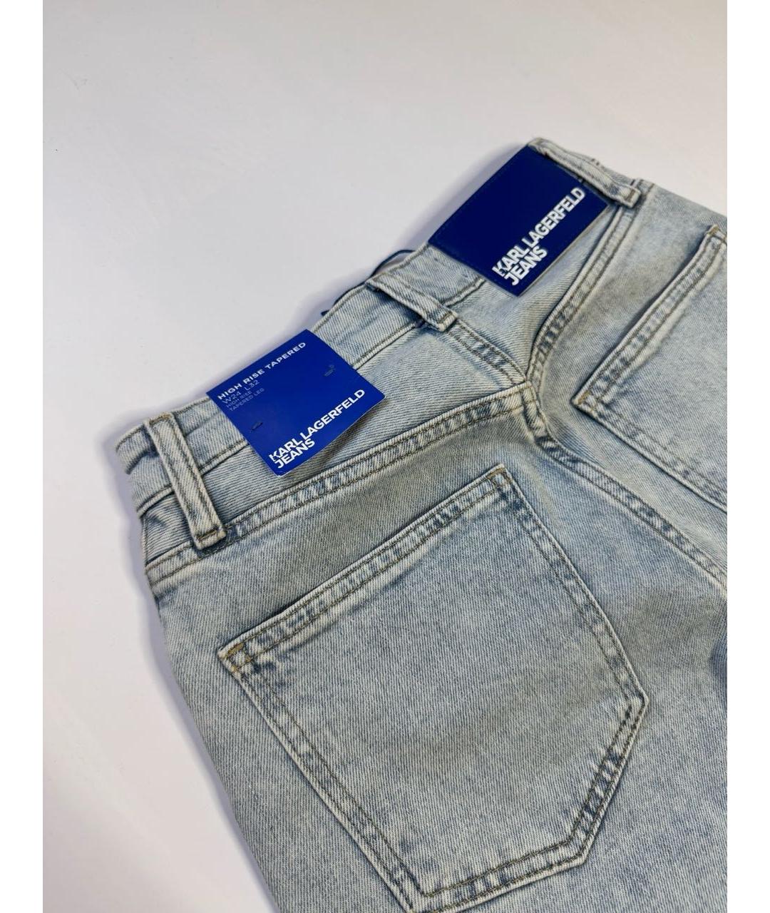KARL LAGERFELD Голубые хлопковые прямые джинсы, фото 5