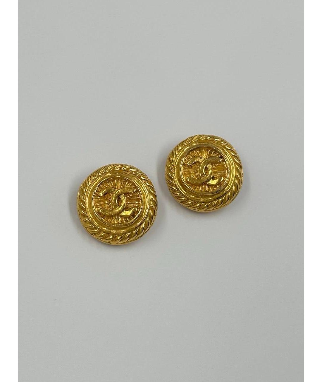 CHANEL Золотые позолоченные клипсы, фото 9