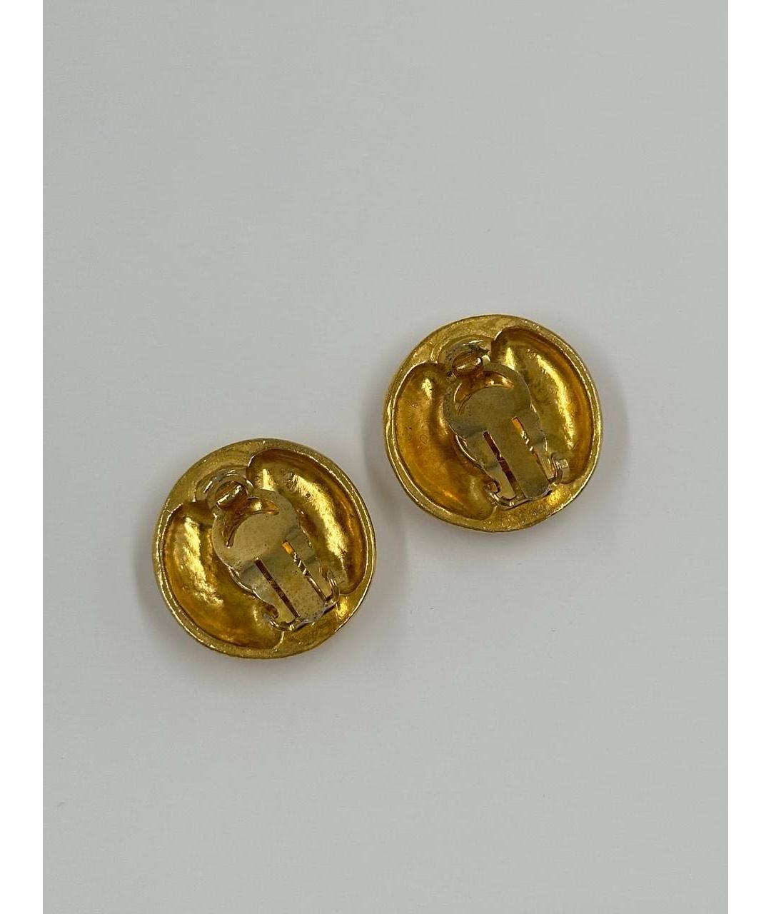 CHANEL Золотые позолоченные клипсы, фото 3