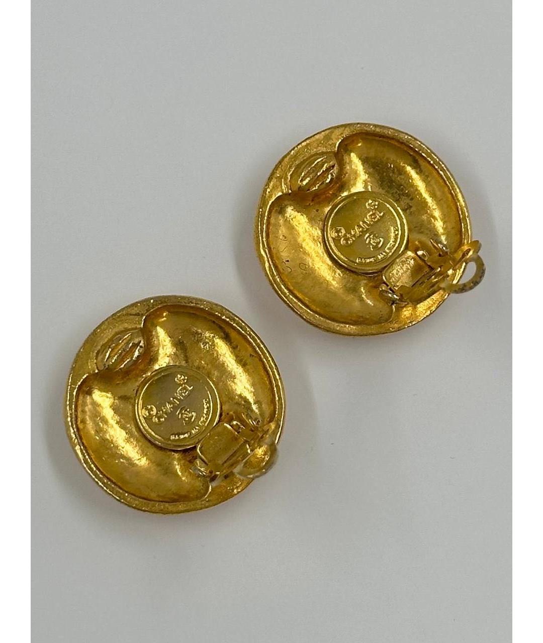 CHANEL Золотые позолоченные клипсы, фото 4