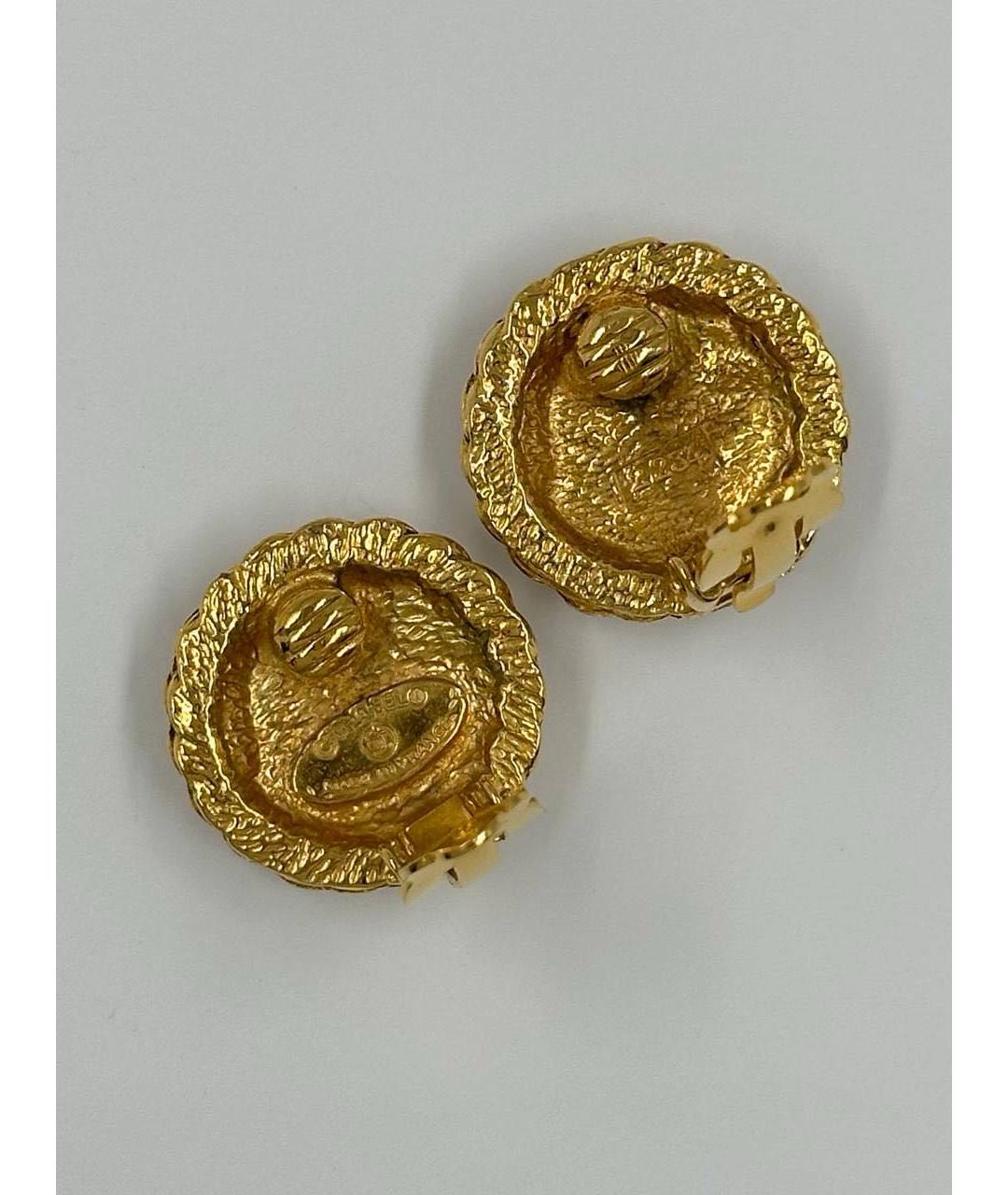 CHANEL Золотые позолоченные клипсы, фото 6