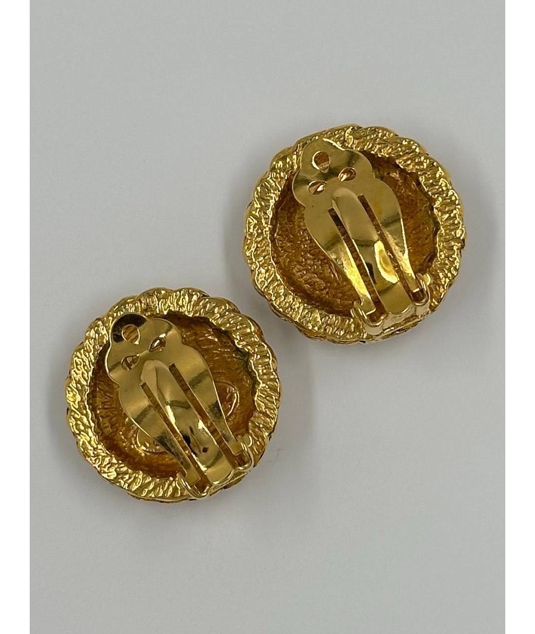 CHANEL Золотые позолоченные клипсы, фото 5