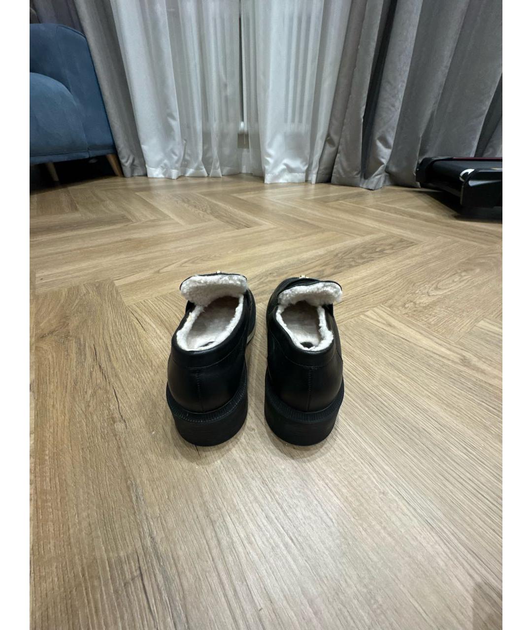 CHANEL Черные кожаные лоферы, фото 4