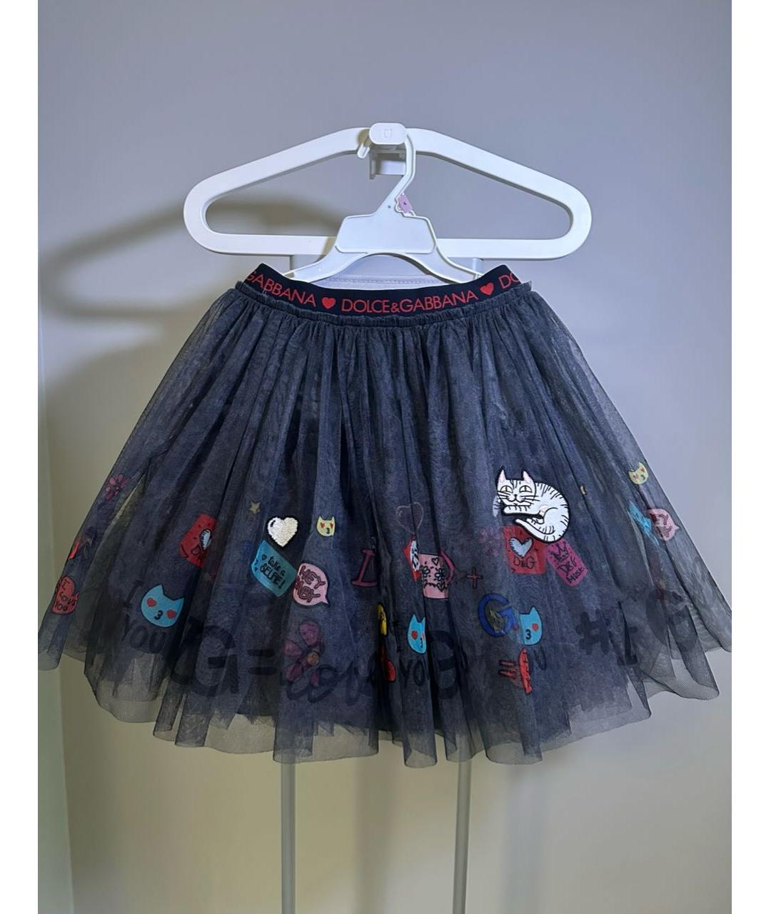 DOLCE&GABBANA Серая юбка, фото 5