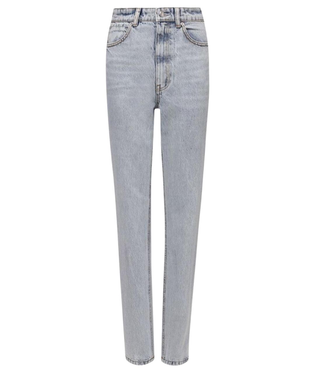 ALEXANDER WANG Голубые хлопковые прямые джинсы, фото 1