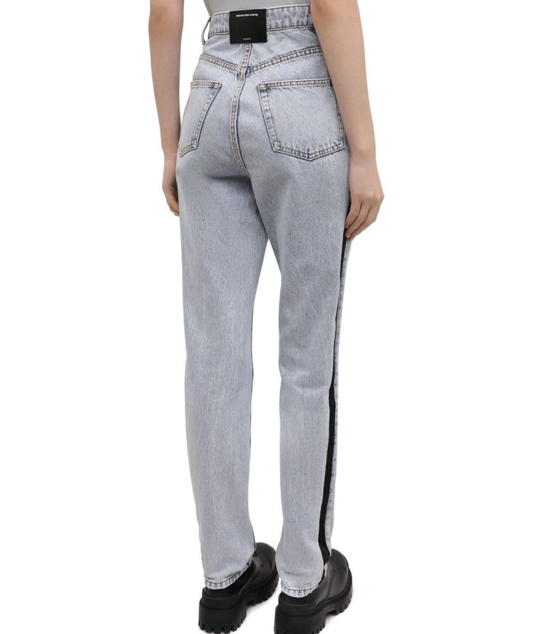 ALEXANDER WANG Голубые хлопковые прямые джинсы, фото 2