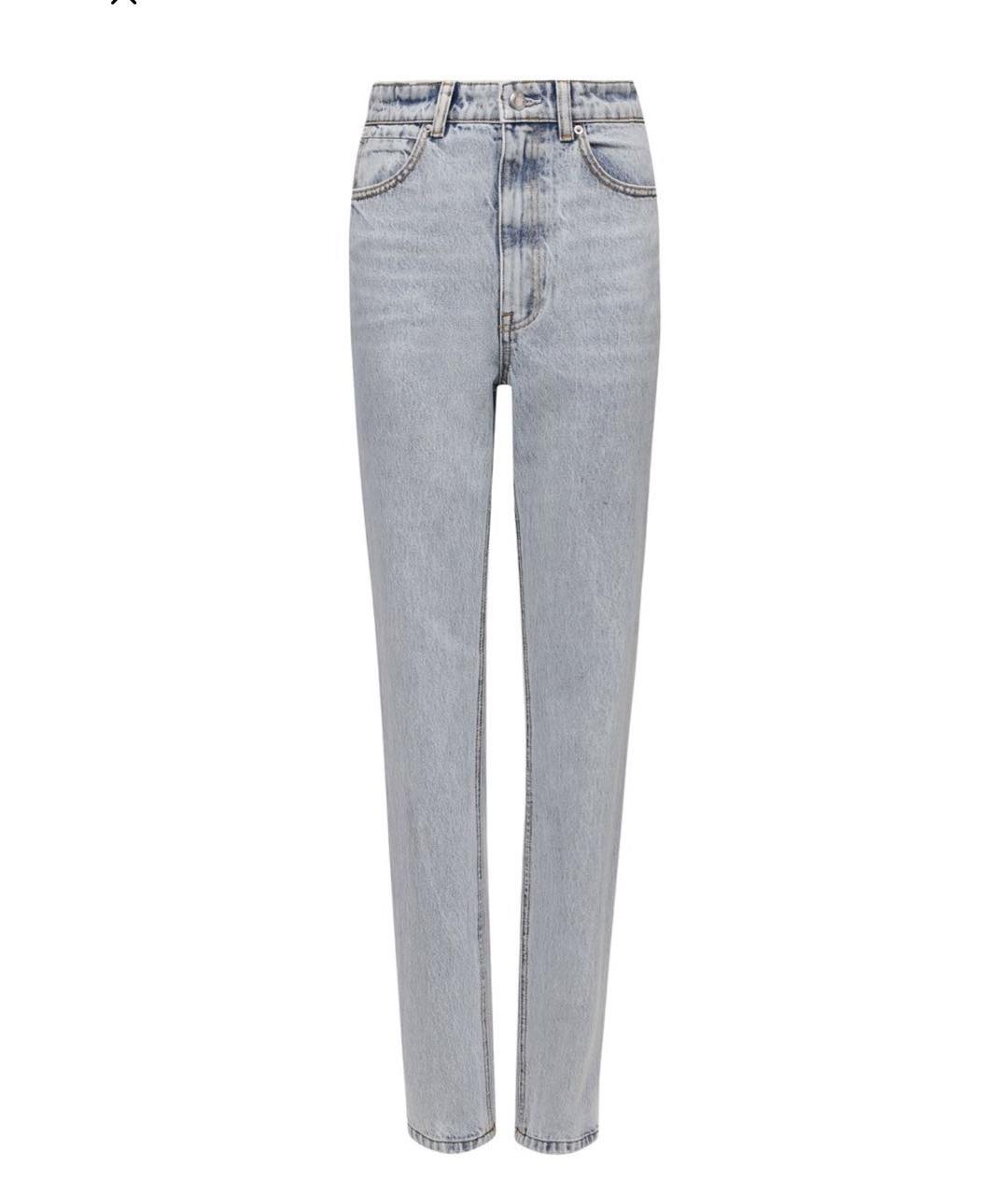 ALEXANDER WANG Голубые хлопковые прямые джинсы, фото 9