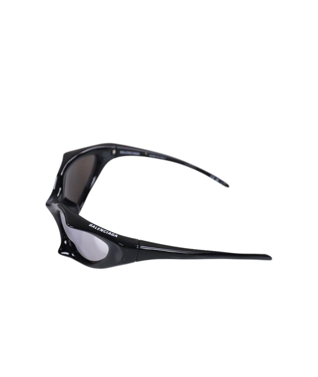 BALENCIAGA Черные пластиковые солнцезащитные очки, фото 3