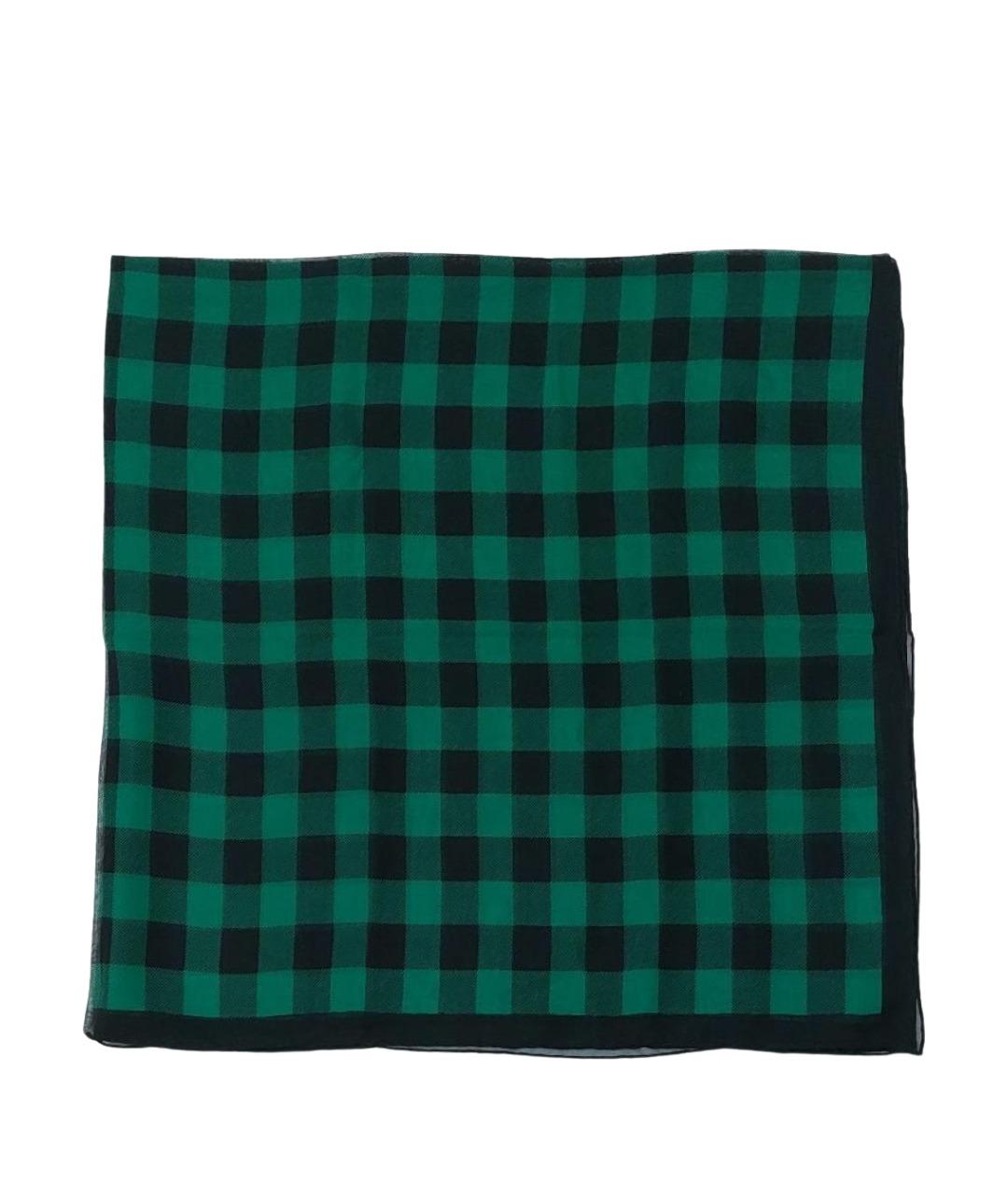 RALPH LAUREN PURPLE LABEL Зеленый шелковый платок, фото 1