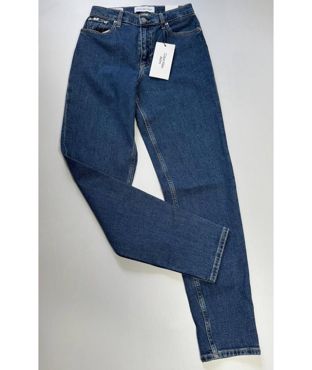 CALVIN KLEIN Синие хлопковые джинсы слим, фото 3