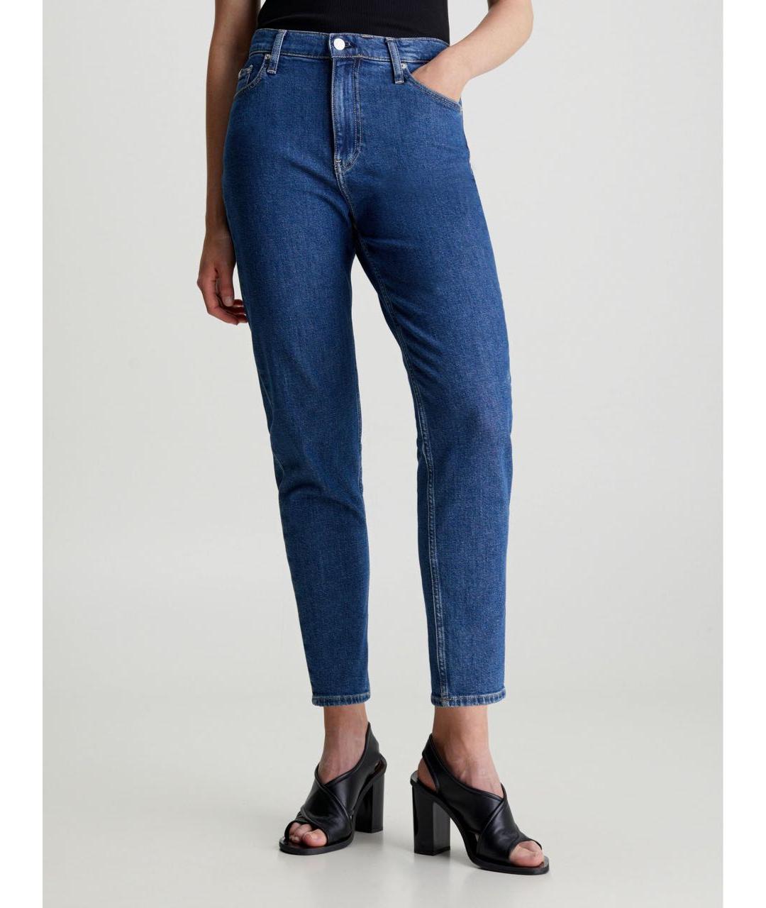 CALVIN KLEIN Синие хлопковые джинсы слим, фото 2