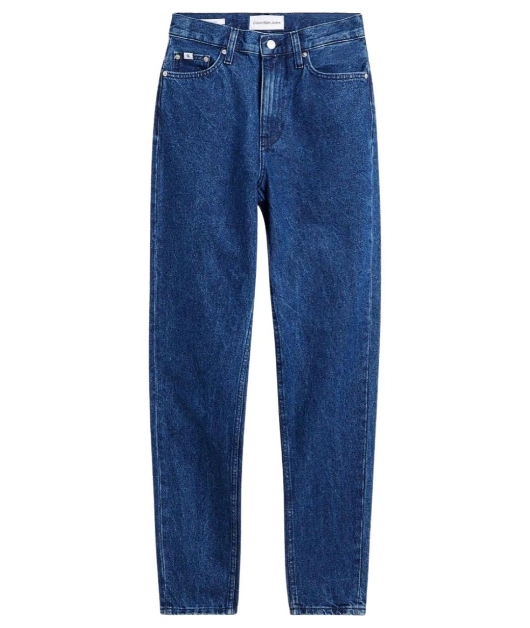 CALVIN KLEIN Синие хлопковые джинсы слим, фото 1