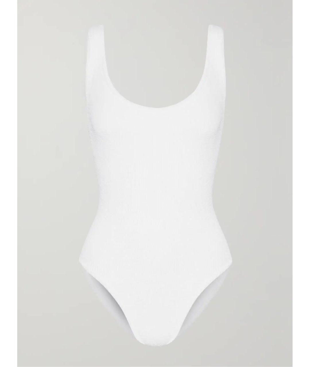 HUNZA G Белый полиамидовый купальник, фото 4