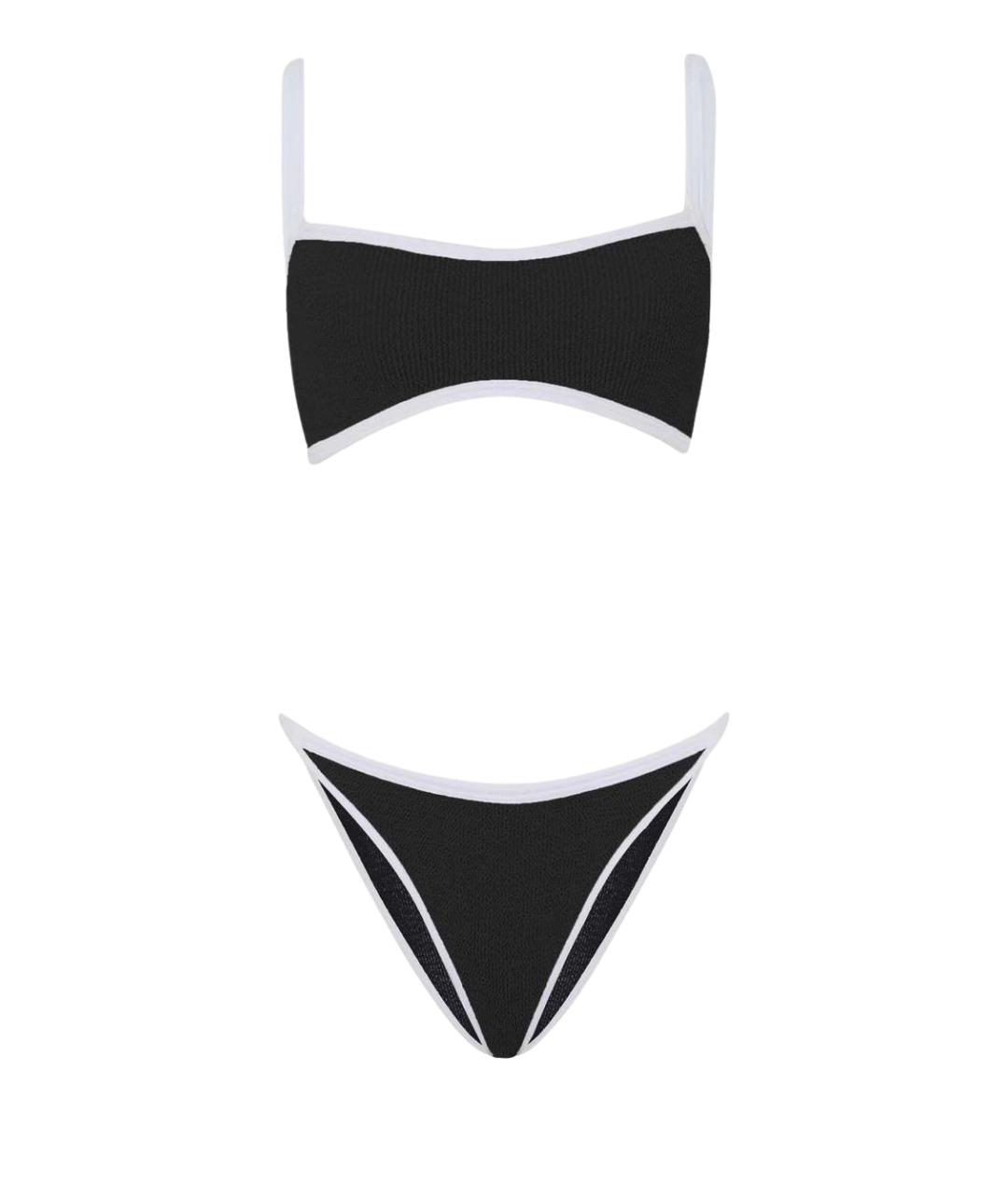 HUNZA G Черный полиамидовый купальник, фото 1