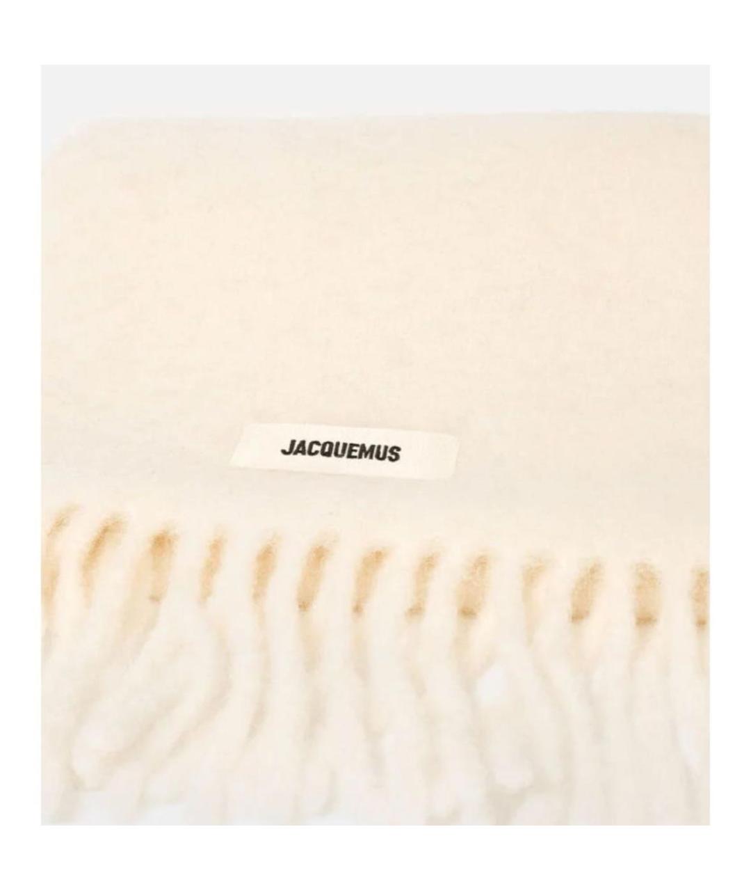JACQUEMUS Бежевый шерстяной шарф, фото 2