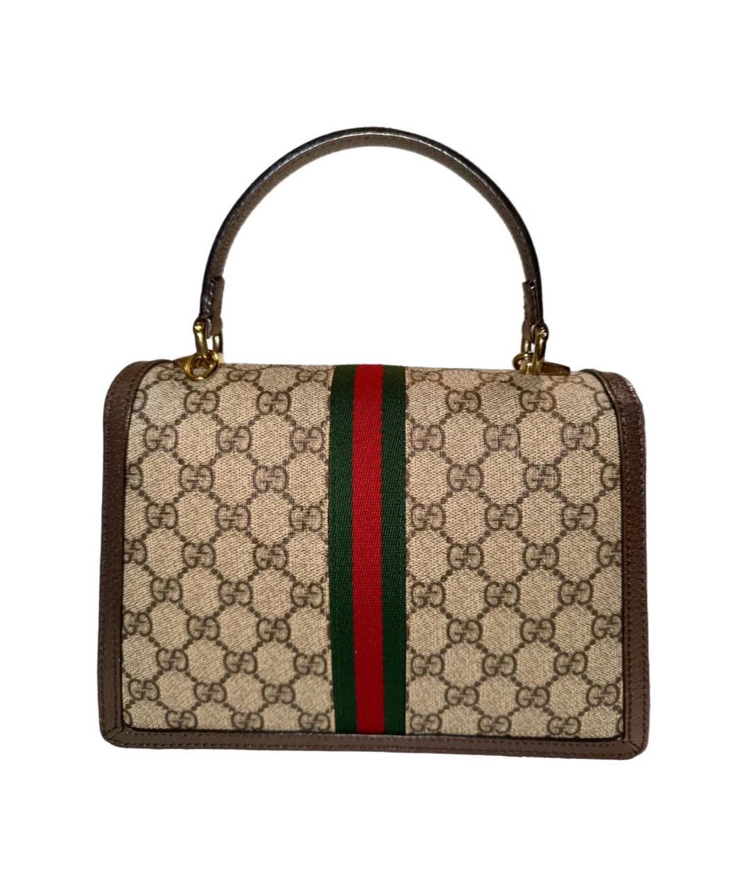 GUCCI Бежевая кожаная сумка через плечо, фото 3