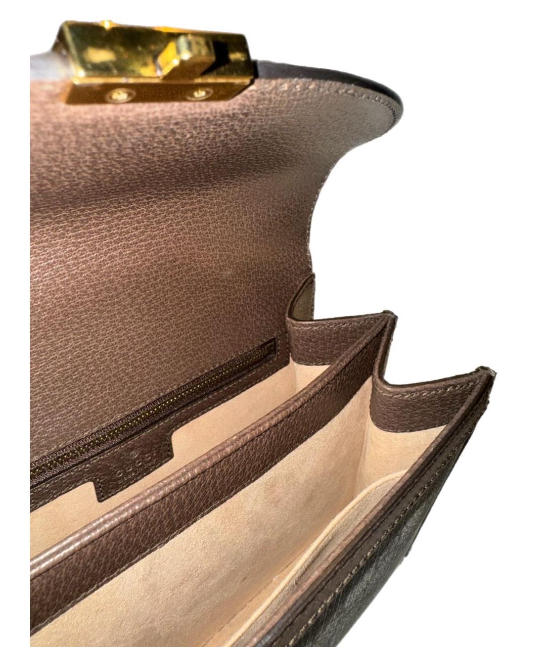 GUCCI Бежевая кожаная сумка через плечо, фото 4