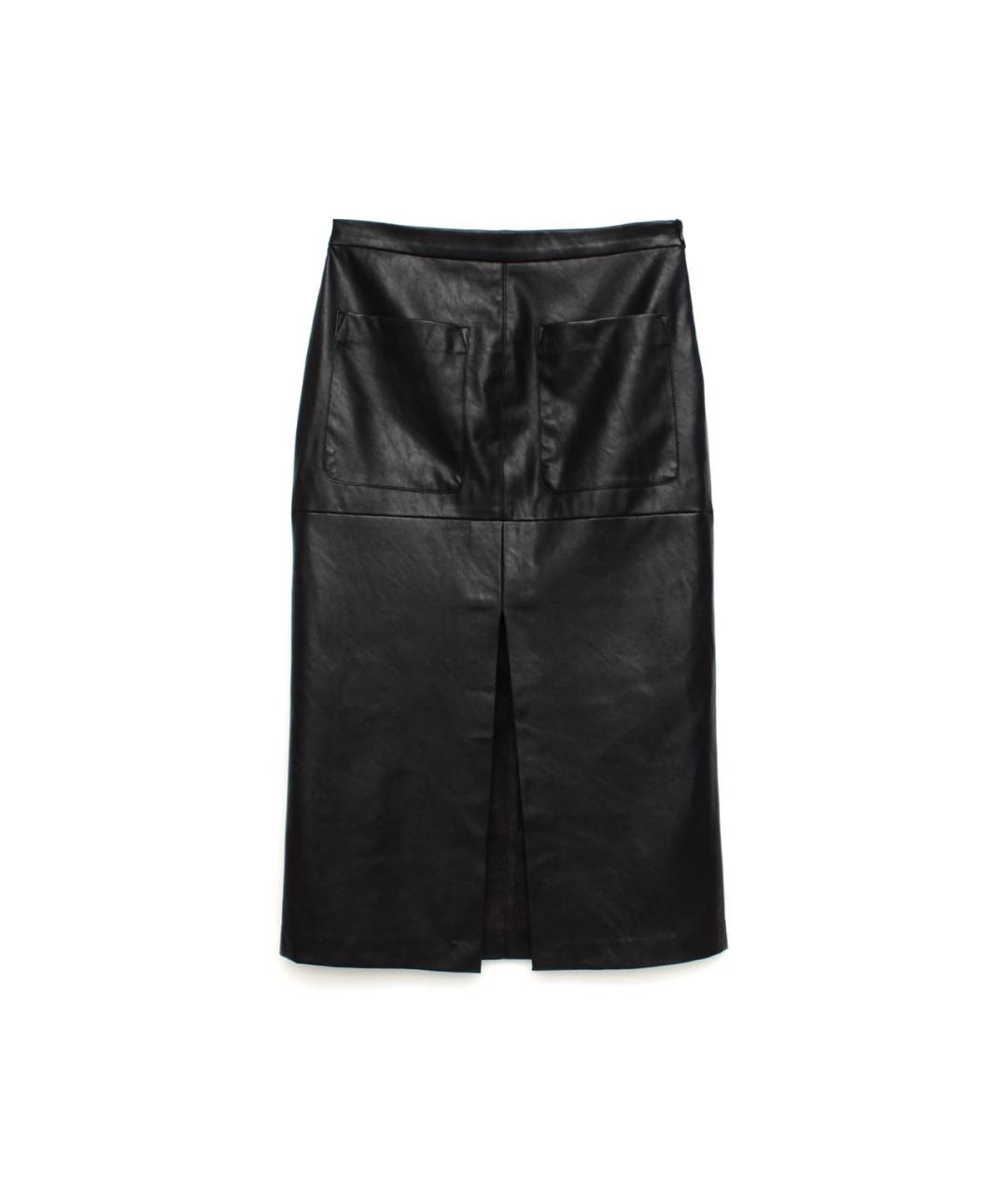 PINKO Черная синтетическая юбка миди, фото 9