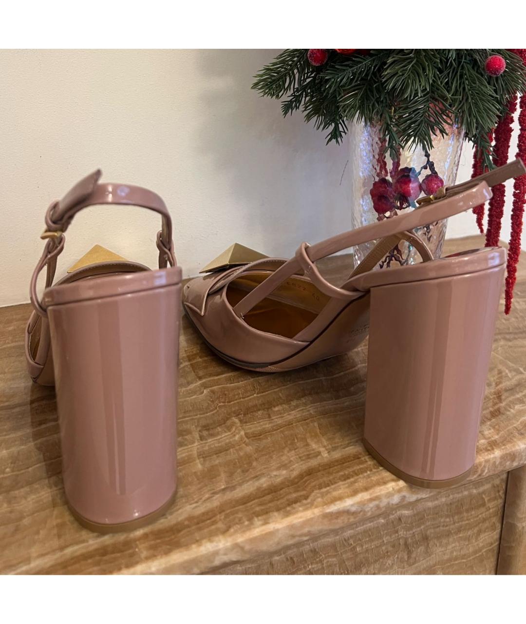 VALENTINO Розовые туфли из лакированной кожи, фото 5