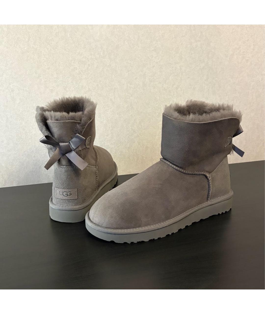 UGG AUSTRALIA Серые замшевые полусапоги, фото 3